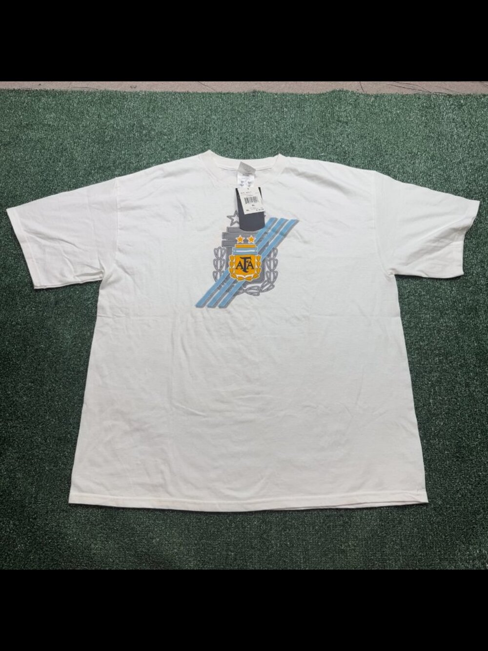 Argentina AFA Vintage Adidas T Shirt Mens Size XL White Short Sleeve Crew Neck